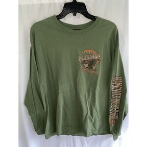 Harley Davidson Long Sleeve Shirt Mens Large Biker Motorcycle Smoky Mountain TN
